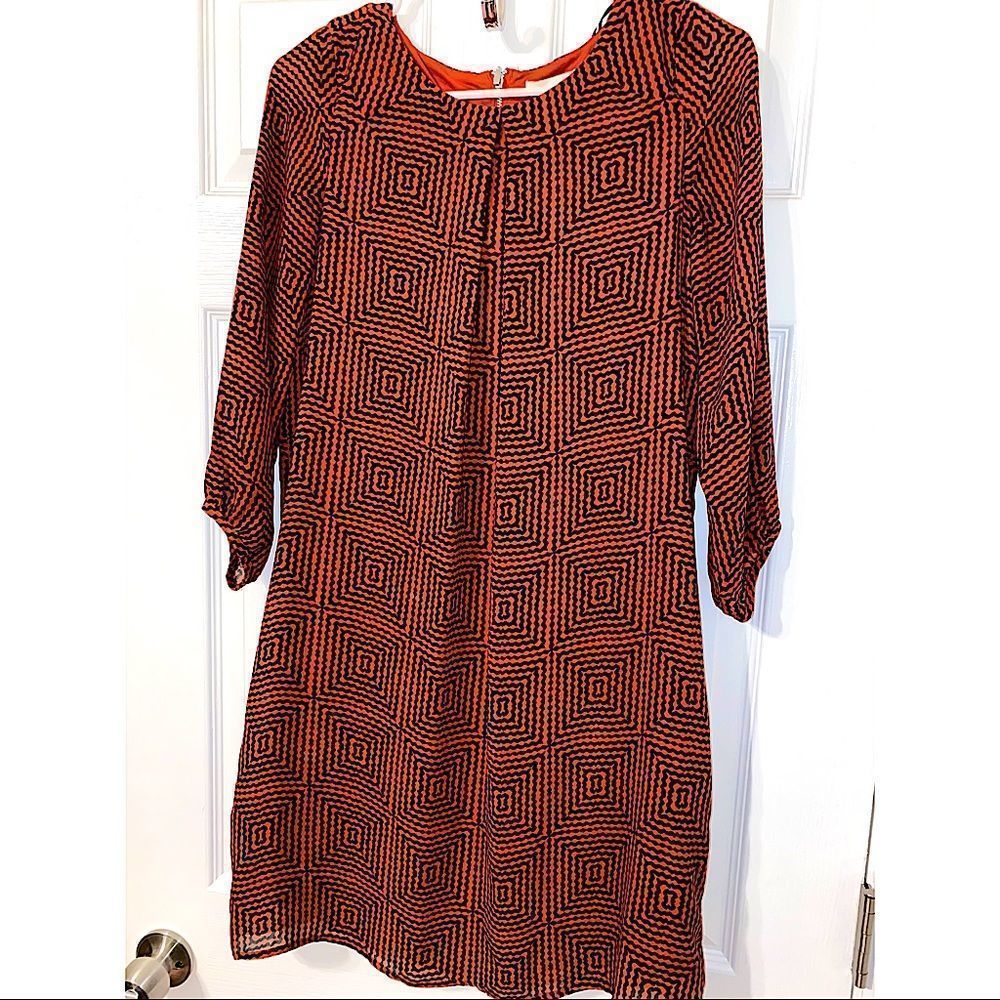 Geo Print 3/4 Sleeved Dress/Tunic